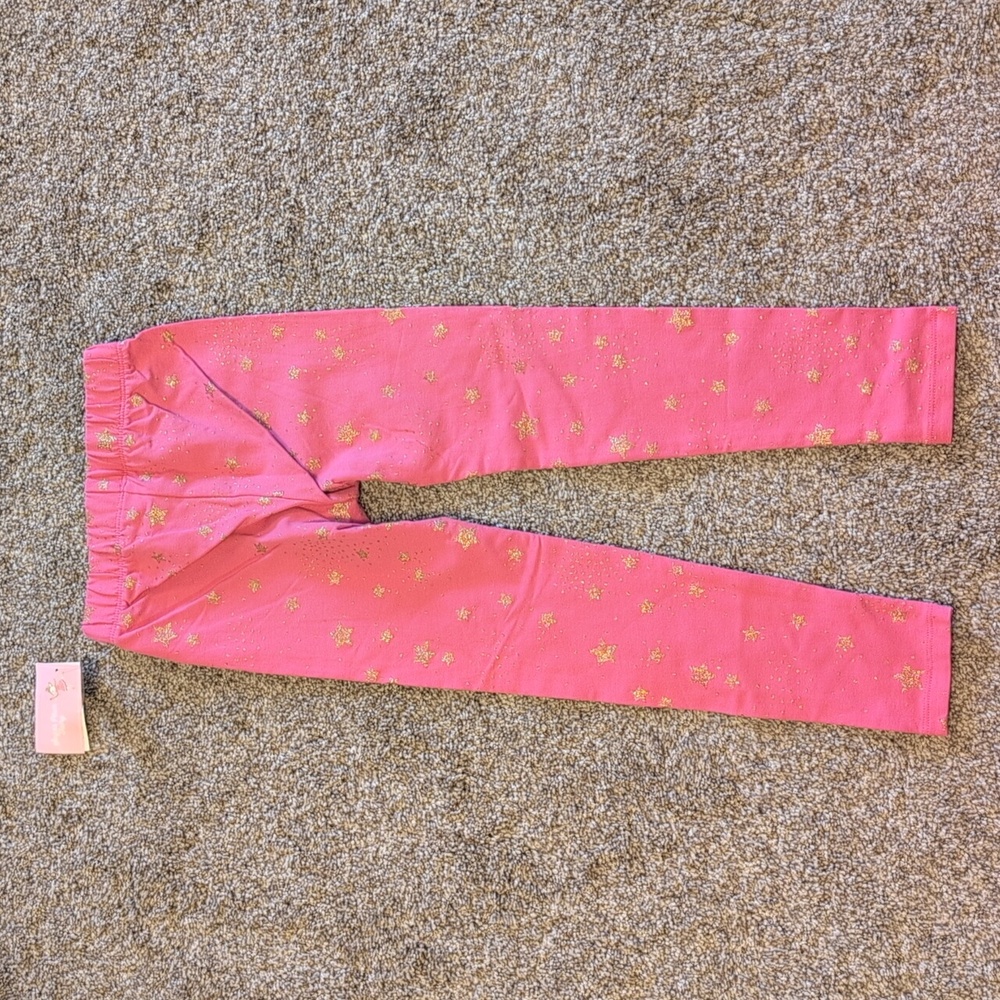 Gymboree 6 Yrs Pink Star Glitter Leggings - Picture 4 of 4